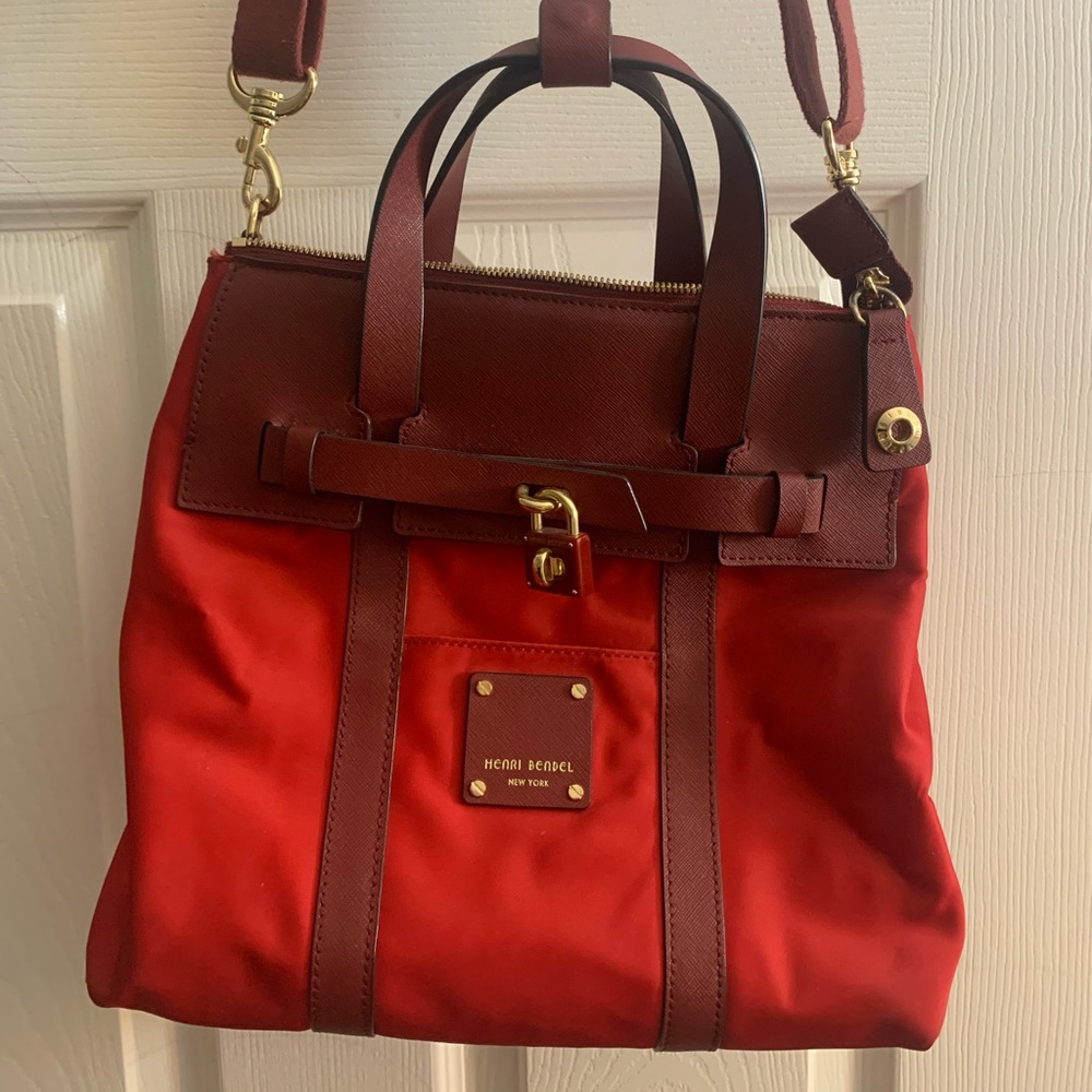 Henri Bendel Mini Jetsetter Canvas Handbag Backpack